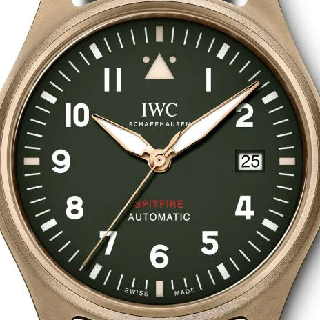  Shop Authentic IWC Pilot's Watch Automatic Spitfire Green Dial Brown Leather Strap Watch for Men - IW326802 - Luxxuri