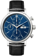 Shop Authentic IWC Portofino Chronograph Blue Dial Black Leather Strap Watch for Men - IW391023 - Luxxuri