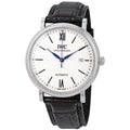  Shop Authentic IWC Portofino Automatic '150 Years' Edition Automatic White Dial Black Leather Strap Watch for Men - IW356519 - Luxxuri