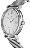  Shop Authentic IWC Portofino Automatic White Dial Silver Mesh Bracelet Watch for Men - IW356505 - Luxxuri