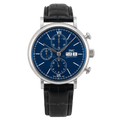  Shop Authentic IWC Portofino Chronograph Blue Dial Black Leather Strap Watch for Men - IW391023 - Luxxuri