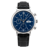  Shop Authentic IWC Portofino Chronograph Blue Dial Black Leather Strap Watch for Men - IW391023 - Luxxuri