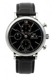  Shop Authentic IWC Portofino Chronograph Black Dial Black Leather Strap Watch for Men - IW391008 - Luxxuri