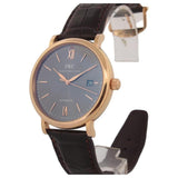  Shop Authentic IWC Portofino Automatic Grey Dial Brown Leather Strap Watch for Men - IW356511 - Luxxuri