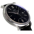  Shop Authentic IWC Portofino Automatic Black Dial Black Leather Strap Watch for Men - IW356502 - Luxxuri