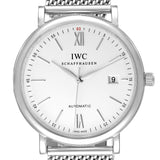  Shop Authentic IWC Portofino Automatic White Dial Silver Mesh Bracelet Watch for Men - IW356505 - Luxxuri