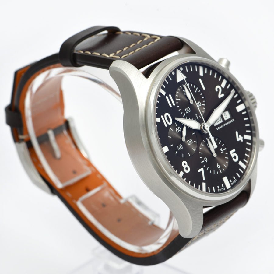  Shop Authentic IWC Pilot's Watch Chronograph Edition Brown Dial Brown Leather Strap Watch for Men - IW377713 - Luxxuri