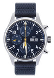  Shop Authentic IWC Pilot's Automatic Chronograph 43mm Blue Dial Blue Calfskin Strap Watch for Men - IW377729 - Luxxuri