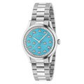  Shop Authentic Gucci G Timeless Quartz Turquoise Dial Silver Steel Strap Unisex Watch - YA1265044 - Luxxuri
