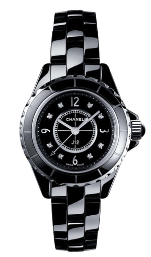  Shop Authentic Chanel J12 Diamonds Black Dial Black Steel Strap Watch for Women - J12 H2569 - Luxxuri