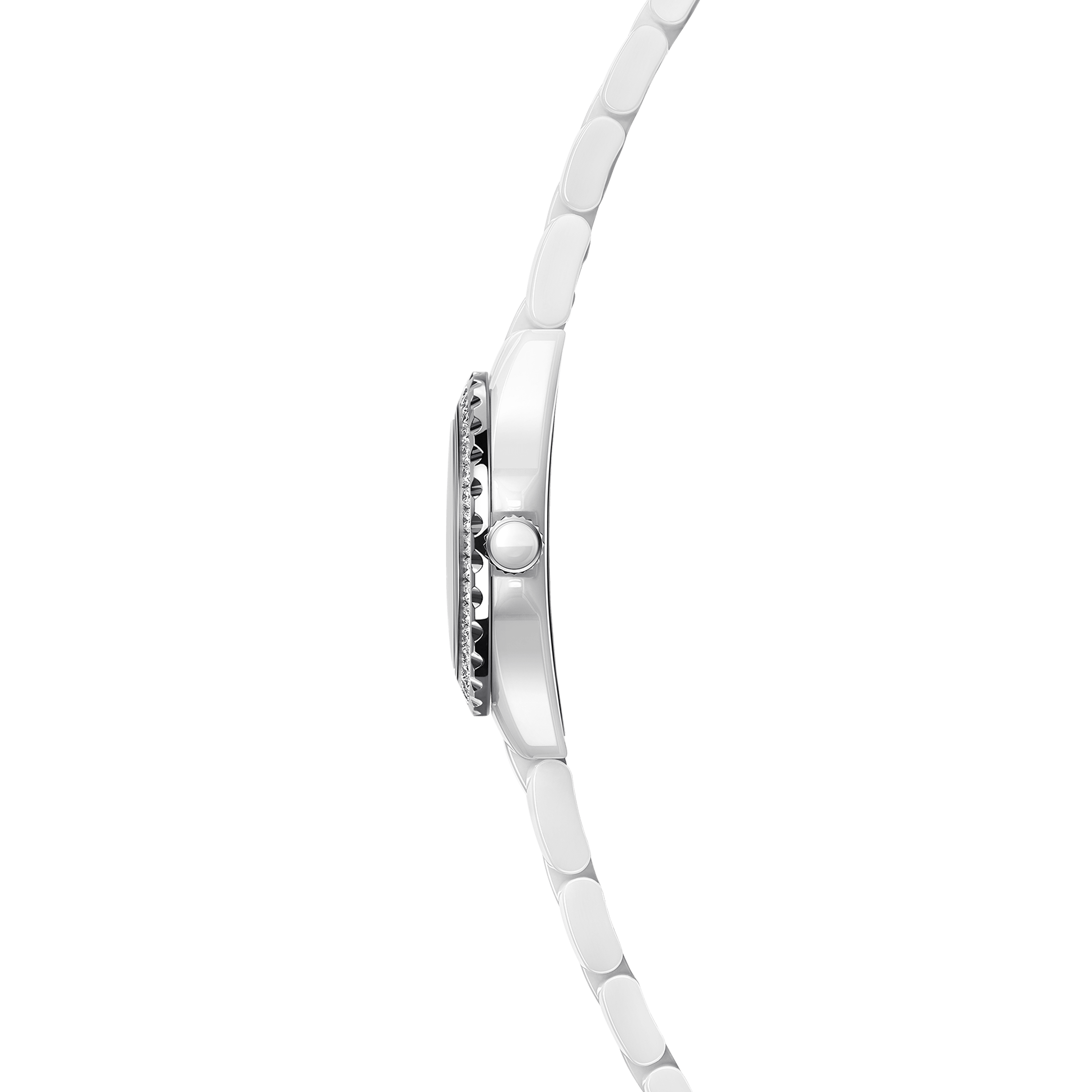 Chanel J12 Diamonds Quartz White Dial White Steel Strap Watch for Women - J12 H2572