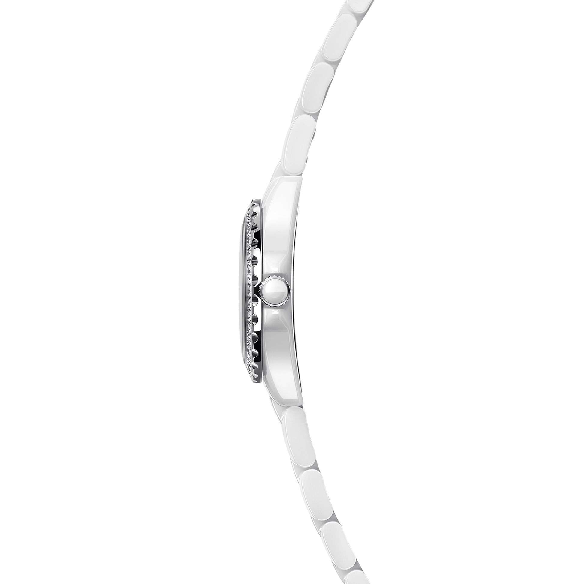  Shop Authentic Chanel J12 Diamonds Quartz White Dial White Steel Strap Watch for Women - J12 H2572 - Luxxuri