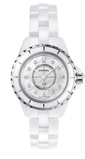  Shop Authentic Chanel J12 Diamonds Quartz Mother of Pearl White Dial White Steel Strap Watch for Women - J12 H2570 - Luxxuri