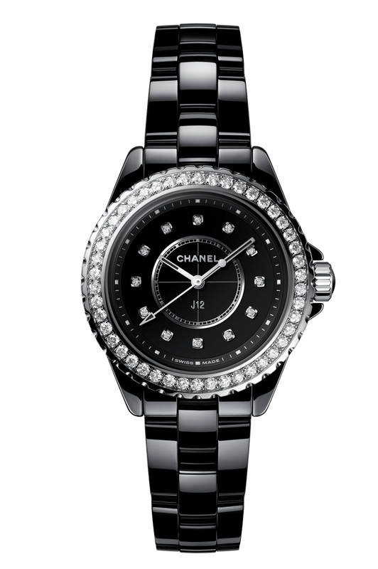  Shop Authentic Chanel J12 Diamonds Ceramic Black Dial Black Steel Strap Watch for Women - J12 H3108 - Luxxuri