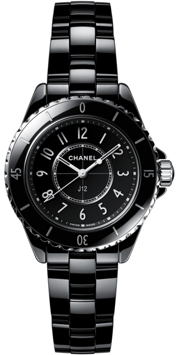 Shop Authentic Chanel J12 Quartz Black Dial Black Steel Strap Watch for Women - J12 H5695 - Luxxuri