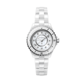 Chanel J12 Diamonds Ceramic White Dial White Steel Strap Watch for Women - J12 H1628