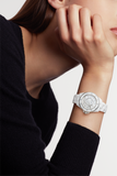  Shop Authentic Chanel J12 Diamonds Mother of Pearl White Dial White Steel Strap Watch for Women - J12 H5704 - Luxxuri