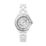  Shop Authentic Chanel J12 Quartz Diamonds White Dial White Steel Strap Watch for Women - J12 H5703 - Luxxuri
