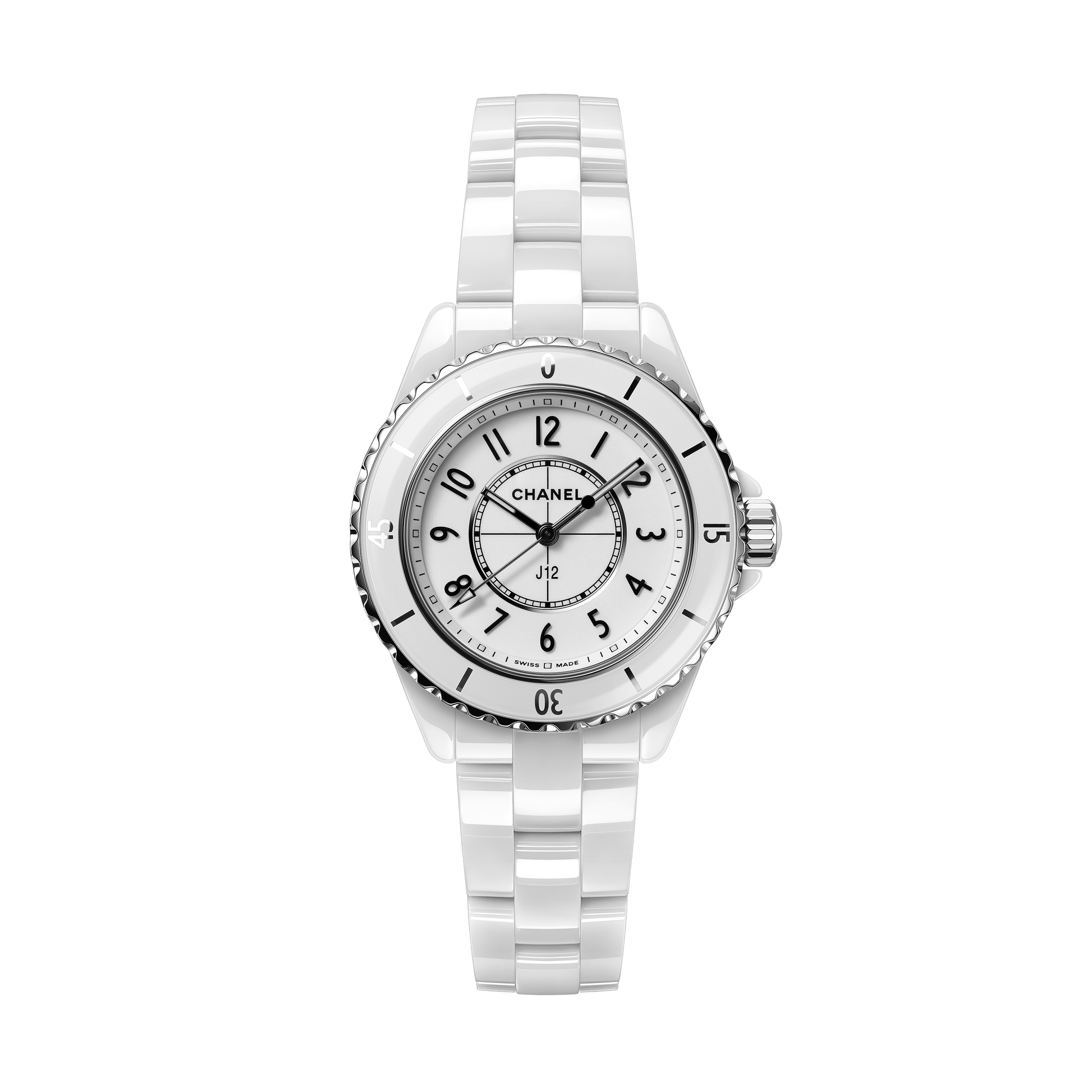  Shop Authentic Chanel J12 Quartz White Dial White Steel Strap Watch for Women - J12 H5698 - Luxxuri