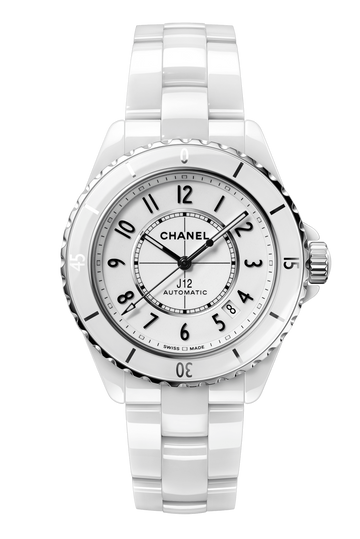  Shop Authentic Chanel J12 Quartz White Dial White Steel Strap Watch for Women - J12 H5698 - Luxxuri