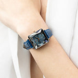  Shop Authentic Swarovski Uptown Crystal Blue Dial Blue Leather Strap Watch for Women - 5547713 - Luxxuri