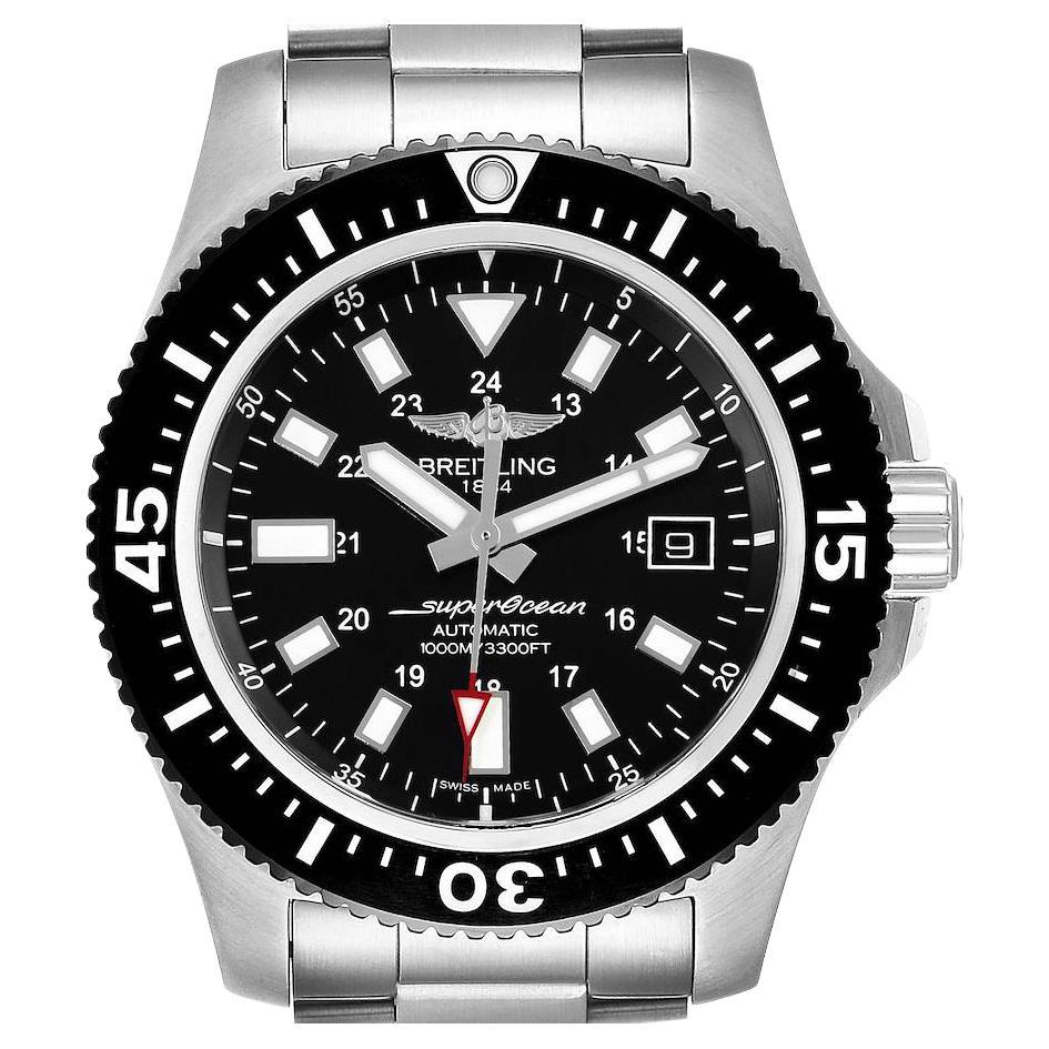  Shop Authentic Breitling Superocean II Special 44mm Black Dial Silver Steel Strap Watch for Men - Y1739310/BF45/162A - Luxxuri