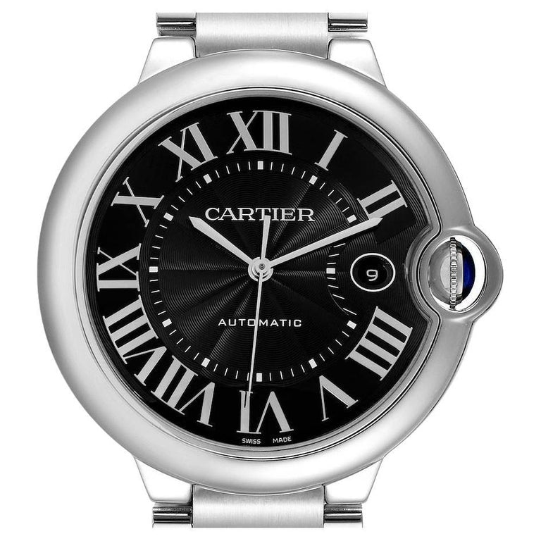  Shop Authentic Cartier Ballon Bleu de Cartier Black Dial Silver Steel Strap Watch for Men - W6920042 - Luxxuri
