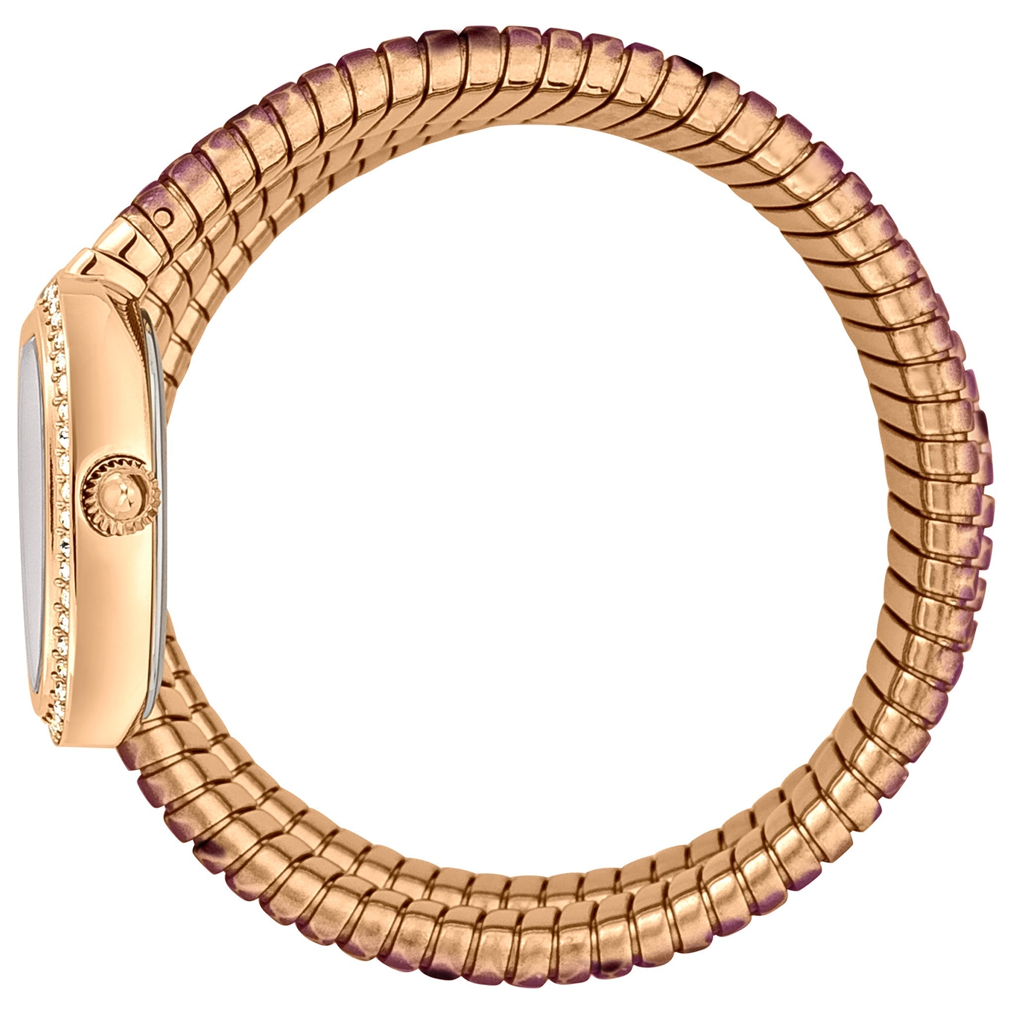 Just Cavalli Glam Snake White Dial Multicolor Steel Strap Watch for Women - JC1L163M0275