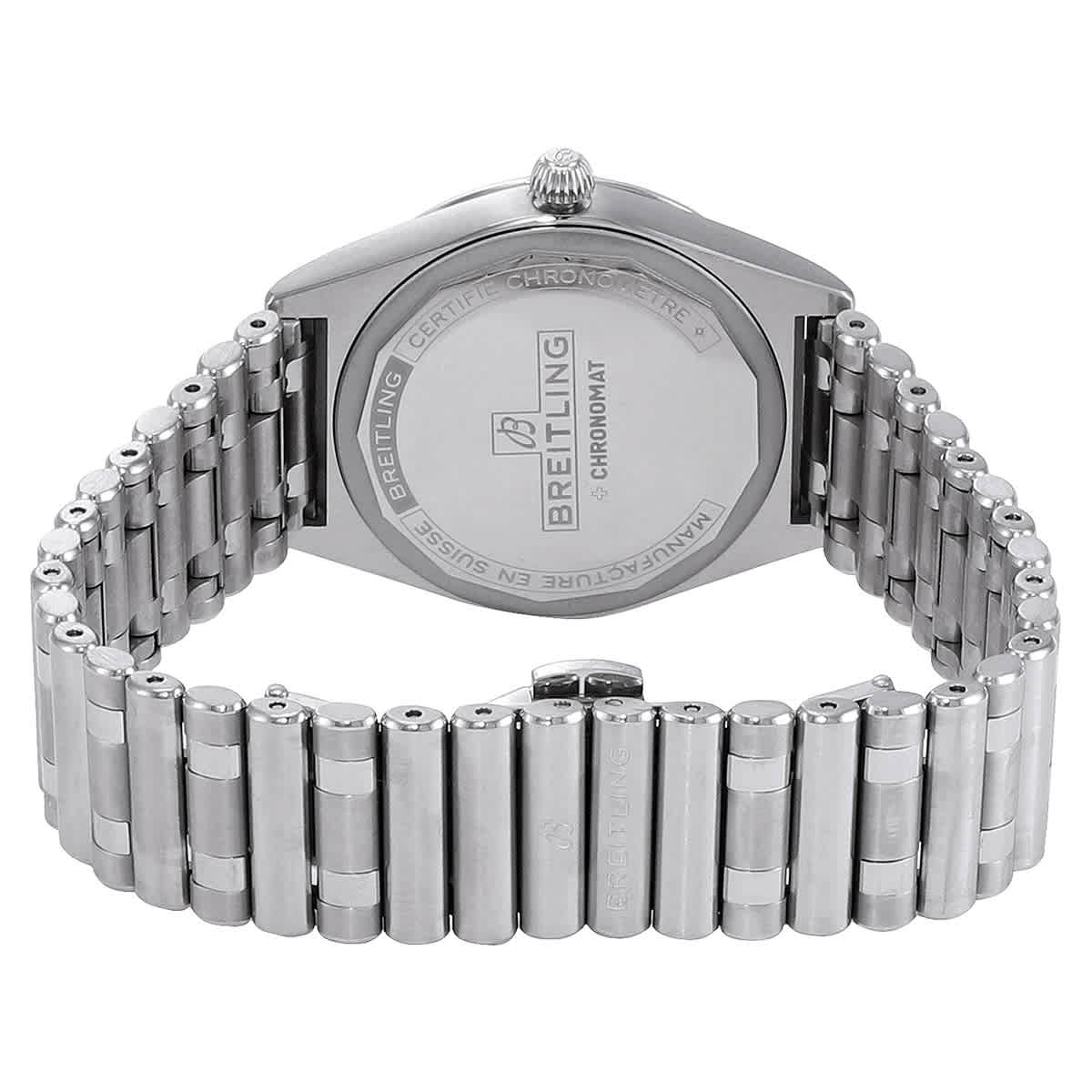  Shop Authentic Breitling Chronomat 32 Diamonds White Dial Silver Steel Strap Watch for Women - A77310591A1A1 - Luxxuri