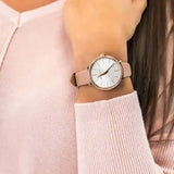  Shop Authentic Michael Kors Pyper Analog White Dial Pink Leather Strap Watch For Women - MK2803 - Luxxuri
