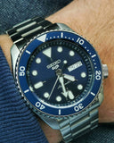  Shop Authentic Seiko 5 Sports Automatic Analog Blue Dial Silver Steel Strap Watch For Men - SRPD51K1 - Luxxuri
