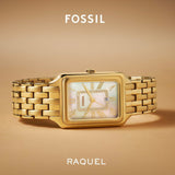  Shop Authentic Fossil Raquel Three Hand Mother of Pearl Dial Gold Steel Strap Watch For Women - ES5304 - Luxxuri