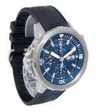  Shop Authentic IWC Aquatimer Automatic Chronograph 44mm Blue Dial Black Rubber Strap Watch for Men - IW376805 - Luxxuri
