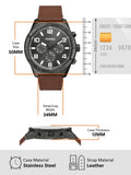  Shop Authentic Fossil Brox Multifunction Grey Dial Brown Leather Strap Watch for Men - BQ2800 - Luxxuri