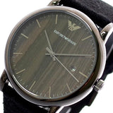  Shop Authentic Emporio Armani Luigi Analog Brown Dial Black Leather Strap Watch For Men - AR11156 - Luxxuri