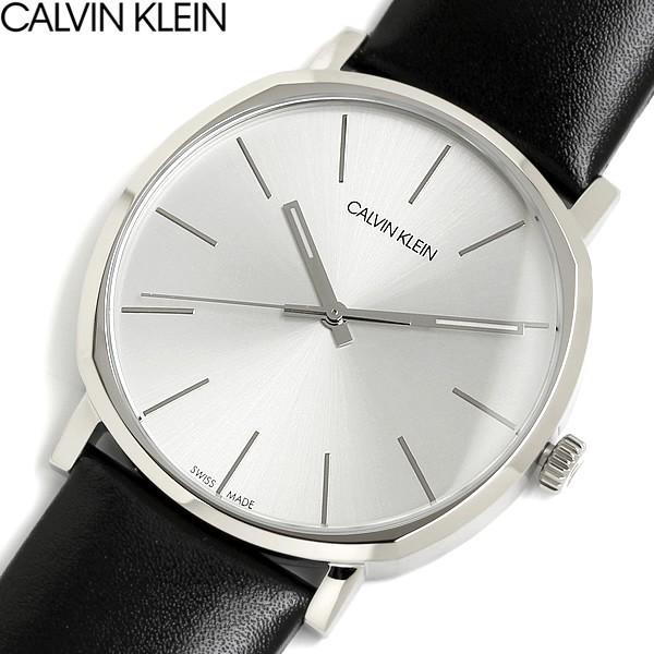  Shop Authentic Calvin Klein Posh Silver Dial Black Leather Strap Watch for Men - K8Q311C6 - Luxxuri