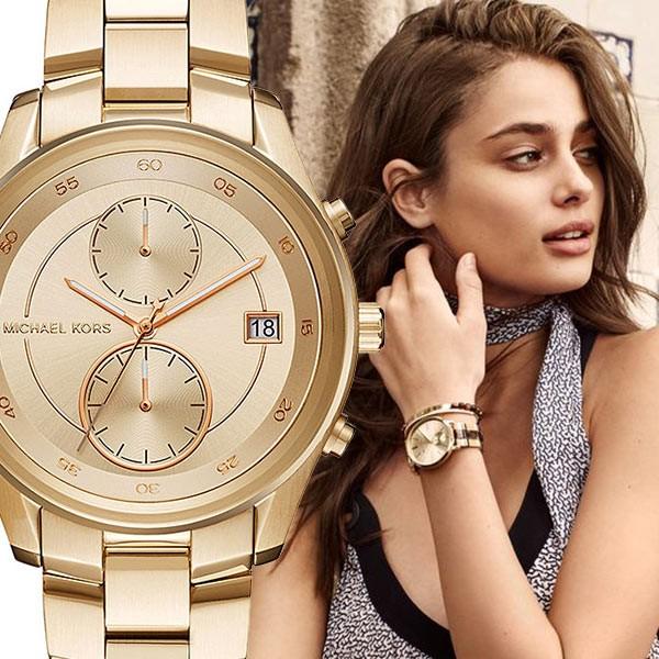  Shop Authentic Michael Kors Briar Analog Gold Dial Gold Steel Strap Watch For Women - MK6464 - Luxxuri