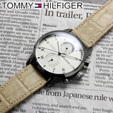  Shop Authentic Tommy Hilfiger Kane White Dial Beige Leather Strap Watch for Men - 1710399 - Luxxuri