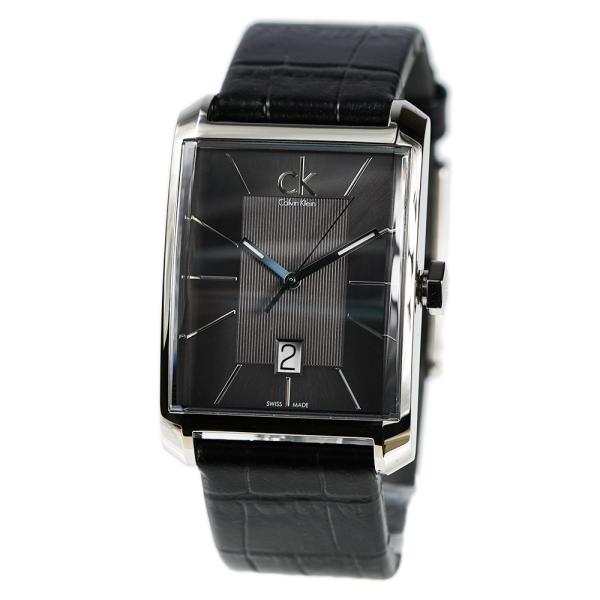  Shop Authentic Calvin Klein Window Black Dial Black Leather Strap Watch for Men - K2M21107 - Luxxuri