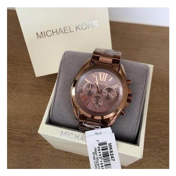  Shop Authentic Michael Kors Bradshaw Chronograph Brown Dial Brown Steel Strap Watch For Women - MK6247 - Luxxuri