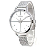  Shop Authentic Calvin Klein Even White Dial Silver Mesh Bracelet Watch for Women - K7B23126 - Luxxuri