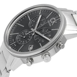  Shop Authentic Calvin Klein Post Minimal Chronograph Black Dial Silver Steel Strap Watch for Men - K7627161 - Luxxuri