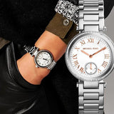  Shop Authentic Michael Kors Skylar Quartz White Dial Silver Steel Strap Watch For Women - MK5970 - Luxxuri