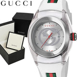  Shop Authentic Gucci Sync Quartz White Dial White Rubber Strap Unisex Watch - YA137302 - Luxxuri