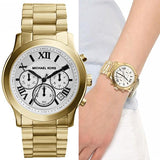  Shop Authentic Michael Kors Cooper Chronograph White Dial Gold Steel Strap Watch For Women - MK5916 - Luxxuri