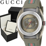  Shop Authentic Gucci Sync XXL Quartz Brown Dial Brown Leather Strap Watch For Men - YA137106 - Luxxuri