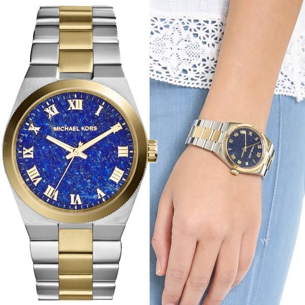  Shop Authentic Michael Kors Channing Blue Dial Two Tone Steel Strap Watch For Women - MK5893 - Luxxuri