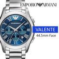  Shop Authentic Emporio Armani Chronograph Quartz Blue Dial Silver Steel Strap Watch For Men - AR11082 - Luxxuri