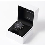  Shop Authentic Calvin Klein City Chronograph Grey Dial Black Leather Strap Watch for Men - K2G177C3 - Luxxuri