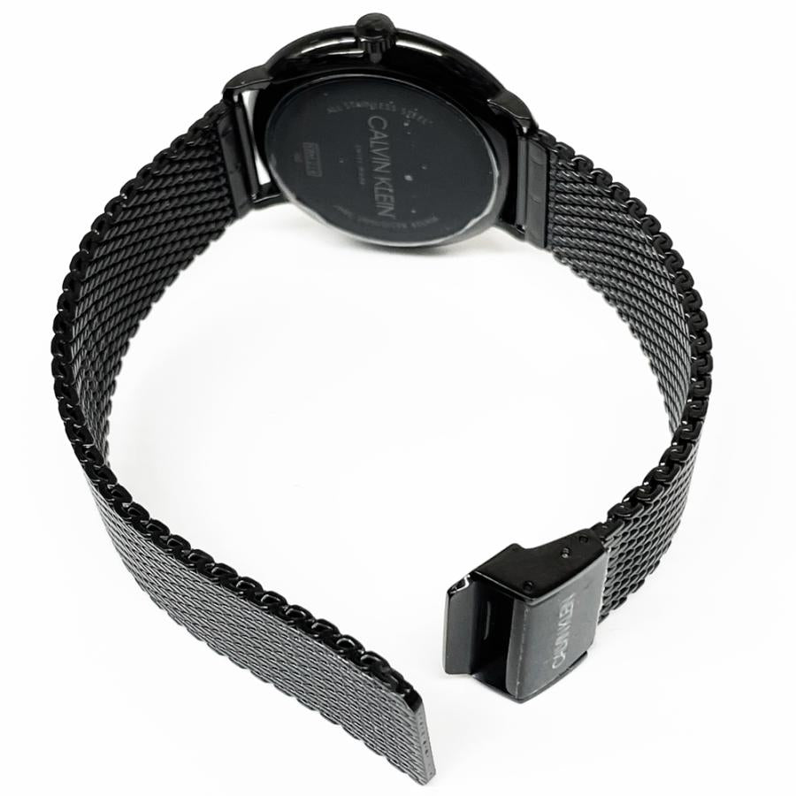  Shop Authentic Calvin Klein High Noon Quartz Black Dial Black Mesh Bracelet Watch for Men - K8M21421 - Luxxuri
